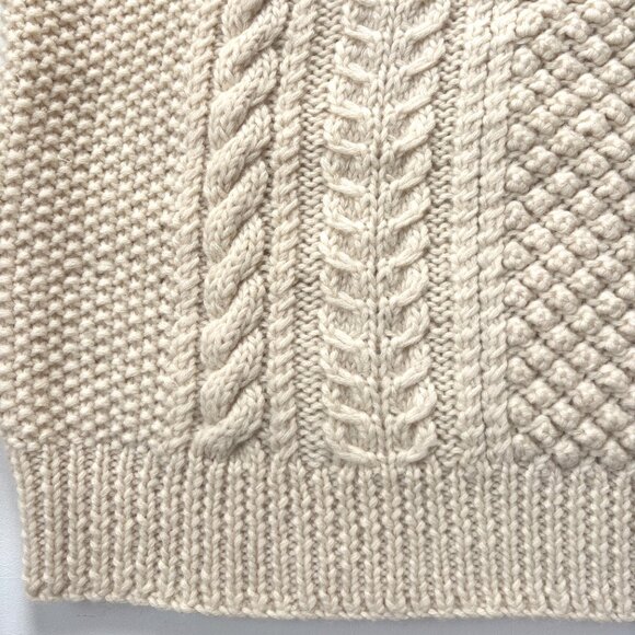 Polo Ralph Lauren 100% Wool Cable Knit Fisherman Sweater Chunky Heavy Weight - Picture 4 of 12